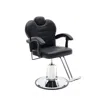 Streamdale Furniture Streamdale Reclining Barber Chair, Heavy Duty Hydraulic, 360 Swivel - Black In Black