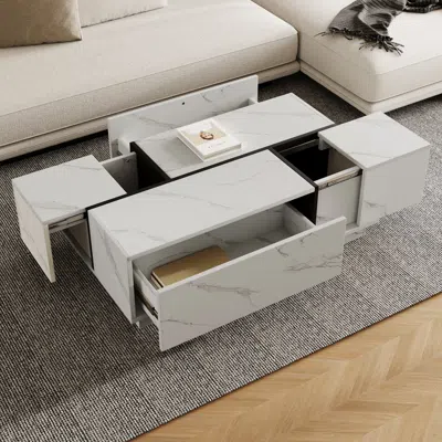Streamdale Furniture Streamdale Rectangular Coffee Table With Storage - 47.2"