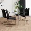Streamdale Furniture Streamdale Rectangular Glass Dining Table Set With Chairs (set Of 5)