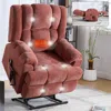 Streamdale Furniture Streamdale Red Dual Motor Power Lift Recliner With Heat & Massage