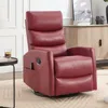 Streamdale Furniture Streamdale Red Fabric Heat Massage Rocker Recliner