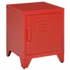 Streamdale Furniture Streamdale Red Locker-style Side Table With Adjustable Shelf