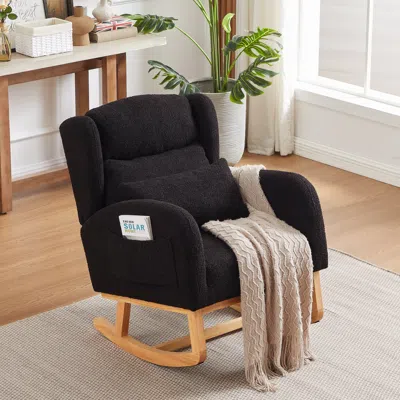 Streamdale Furniture Streamdale Relaxing Rocking Chair With High Back In Black