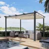Streamdale Furniture Streamdale Retractable Canopy Pergola Adjustable Shade For Outdoor Living