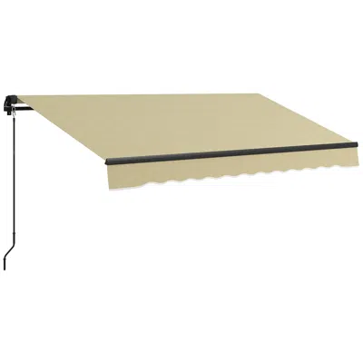 Streamdale Furniture Streamdale Retractable Patio Awning For Shade In Yellow