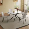 Streamdale Furniture Streamdale Retractable Sintered Stone Dining Set (table + 4 Chairs) In Gray
