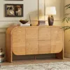 Streamdale Furniture Streamdale Retro 4-door Buffet Cabinet With Large Storage