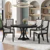 Streamdale Furniture Streamdale Retro 5-piece Dining Set Extendable Round Table And 4 Chairs