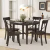 Streamdale Furniture Streamdale Retro 5-piece Dining Set Round Table And X-back Chairs