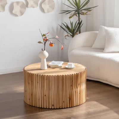 Streamdale Furniture Streamdale Retro Coffee Table With Unique Texture And Easy Care