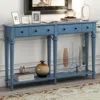 Streamdale Furniture Streamdale Retro Console Table With Drawers For Entryways