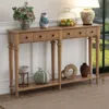 Streamdale Furniture Streamdale Retro Console Table With Drawers For Entryways