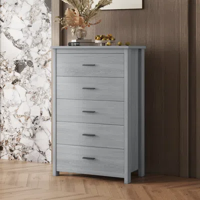 Streamdale Furniture Streamdale Retro Country Style 5-drawer Dresser For Bedroom Storage