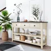 Streamdale Furniture Streamdale Retro Design Console Table With Two Open Shelves