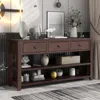 Streamdale Furniture Streamdale Retro Design Console Table With Two Open Shelves