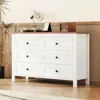 Streamdale Furniture Streamdale Retro Farmhouse Style Wooden Dresser With 6 Drawer