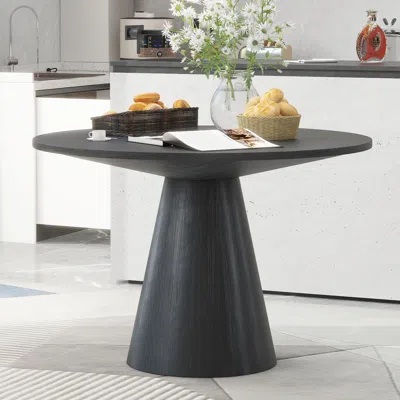 Streamdale Furniture Streamdale Retro Round Dining Table Minimalist Elegant Table For Living Room