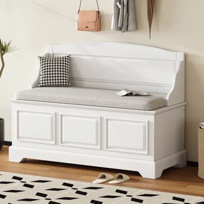Streamdale Furniture Streamdale Retro Shoe Storage Bench With Soft-close & Hidden Storage