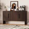 Streamdale Furniture Streamdale Retro Sideboard With Adjustable Shelves And Long Handles (espresso)