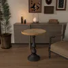 Streamdale Furniture Streamdale Retro Wooden End Table, Accent Coffee Table, Small Round Side Table