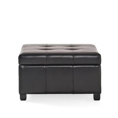 Streamdale Furniture Streamdale Richmond Storage Ottoman With Faux Leather Exterior