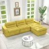Streamdale Furniture Streamdale Right L-shaped Modular Beanbag Sofa - Yellow