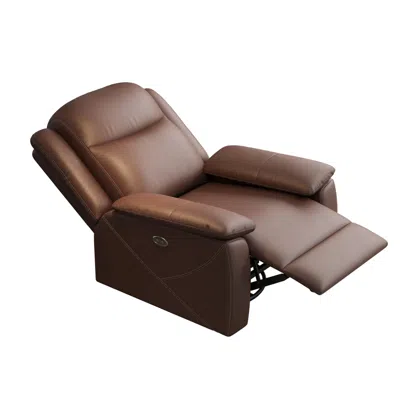Streamdale Furniture Streamdale Rocker Recliner With Usb, 360 Swivel, Oversized, Overstuffed - Brown