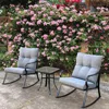 Streamdale Furniture Streamdale Rocker S Chair And Teapoy Medium Grey