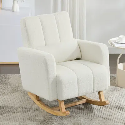 Streamdale Furniture Streamdale Rocking Chair, Teddy Velvet