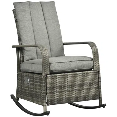Streamdale Furniture Streamdale Rocking Rattan Recliner Indoor Comfort For Your Outdoor Oasis