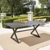 Streamdale Furniture Streamdale Rolando Outdoor Aluminum Dining Table - Grey/black