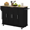Streamdale Furniture Streamdale Rolling Kitchen Cart With Drawer, Storage, Adjustable Shelves