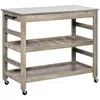 Streamdale Furniture Streamdale Rolling Kitchen Cart With Stainless Steel Countertop