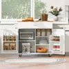 Streamdale Furniture Streamdale Rolling Kitchen Island With Storage And Adjustable Shelf