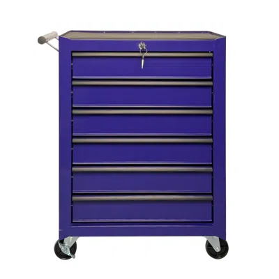 Streamdale Furniture Streamdale Rolling Metal Tool Chest With 6 Drawers, Steel Storage Cabinet - Purple