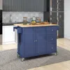 Streamdale Furniture Streamdale Rolling Mobile Kitchen Island With Solid Wood Top & Locking Wheels