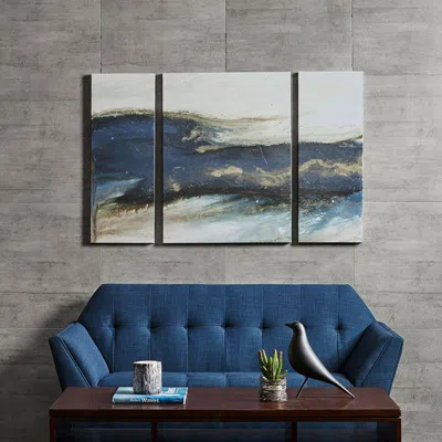 Streamdale Furniture Streamdale Rolling Waves Triptych 3-piece Canvas Wall Art Set