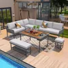 Streamdale Furniture Streamdale Rope Patio Set With Ice Box Table & Deep Seating