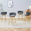 Streamdale Furniture Streamdale Rotating Swivel Chair, Black Cotton Linen, Gold Legs