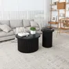 Streamdale Furniture Streamdale Round Coffee Table Set - Modern Accent Tables (set Of 2)
