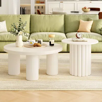 Streamdale Furniture Streamdale Round Coffee Table Set Of 2