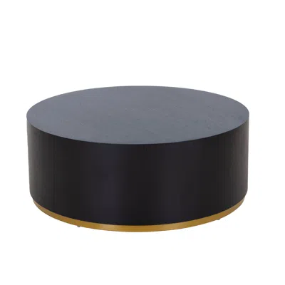 Streamdale Furniture Streamdale Round Coffee Table Side Table For Living Room Fully Assembled Black