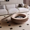 Streamdale Furniture Streamdale Round Coffee Table With Storage - Walnut