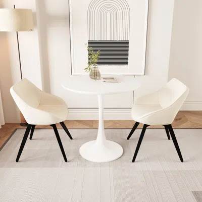 Streamdale Furniture Streamdale Round Dining Table Set (31.5", White)