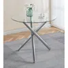 Streamdale Furniture Streamdale Round Glass Dining Table Chrome Leg
