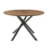 Streamdale Furniture Streamdale Round Mdf End Table With Metal Base, Walnut