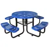 Streamdale Furniture Streamdale Round Outdoor Steel Picnic Table 46" Blue
