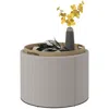 Streamdale Furniture Streamdale Round Storage Ottoman Coffee Table With Flip Top Tray