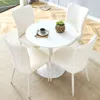 Streamdale Furniture Streamdale Round Table & 4 Chairs - Creamy Dining Set