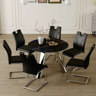 Streamdale Furniture Streamdale Round Table And Dining Chairs Set